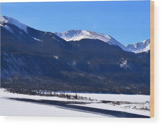 Berg Wood Print featuring the photograph Twin Lakes Leadville CO by Margarethe Binkley