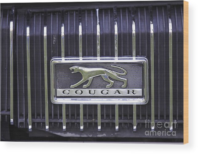 Cougar Wood Print featuring the photograph 1968 Cougar #2 by Richard Lynch