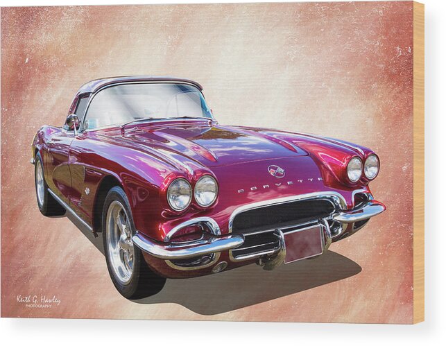 Car Wood Print featuring the photograph 62 Vette #1 by Keith Hawley