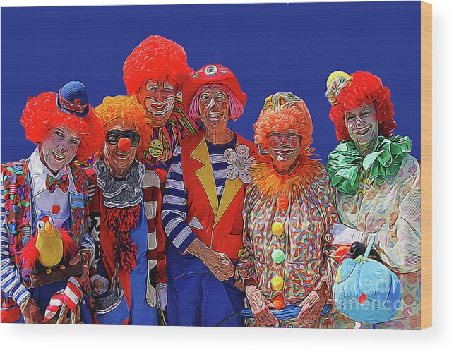 Clowns Wood Print featuring the photograph A39 #2 by Tom Griffithe