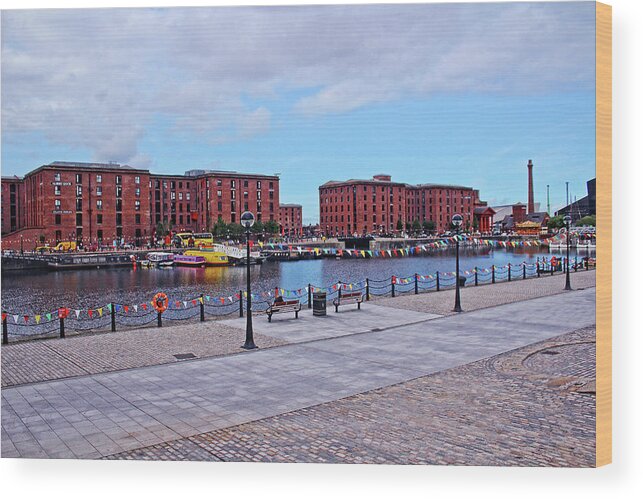 Liverpool Wood Print featuring the photograph River Mersey - Liverpool by Doc Braham