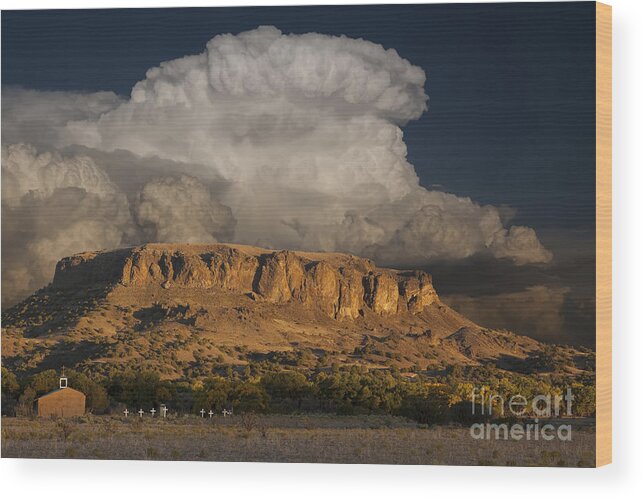 Black Mesa Wood Print featuring the photograph Black Mesa #1 by Keith Kapple