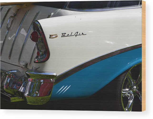  Wood Print featuring the photograph Blue and White Bel Air #1 by Dean Ferreira
