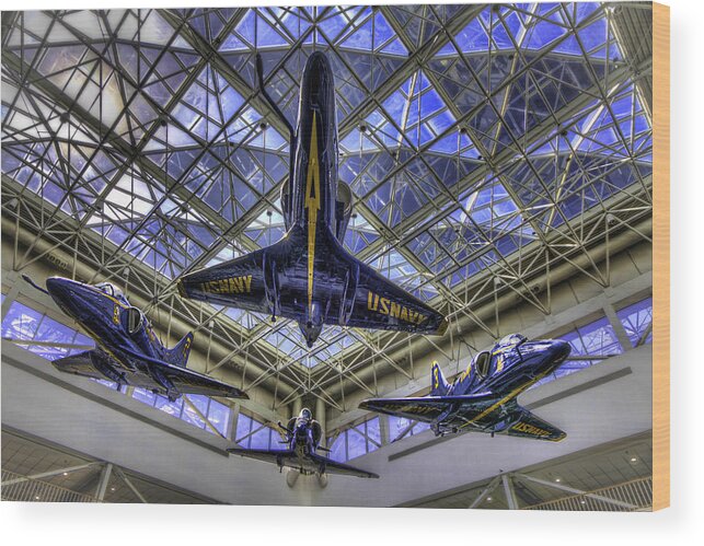 Florida Wood Print featuring the photograph Blue Angels #1 by Tim Stanley