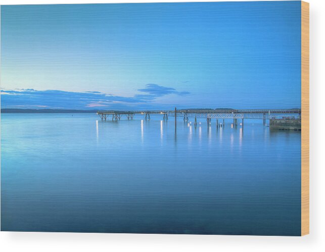 Blue Hour Wood Print featuring the photograph Blue Hour by Kristina Rinell