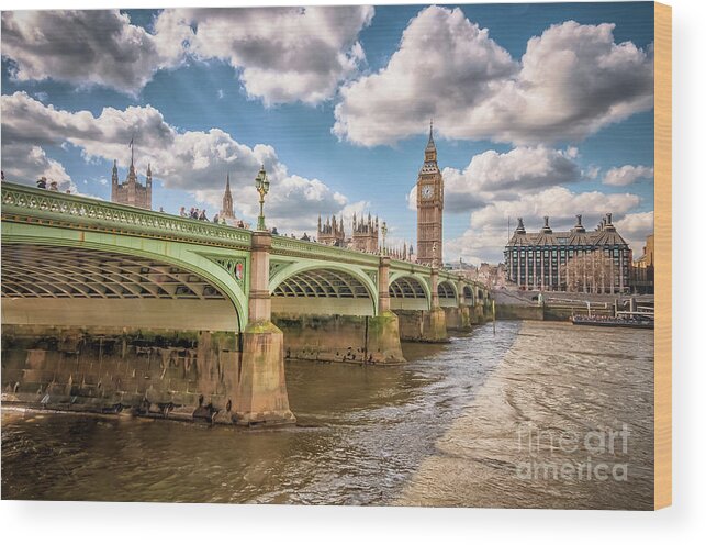 Ben Wood Print featuring the photograph Bridge over River Thames #1 by Mariusz Talarek