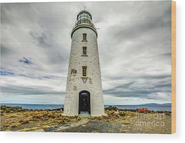 Australia Wood Print featuring the photograph Cape Bruny Lighthouse #1 by Benny Marty