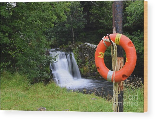 Cloonassy Wood Print featuring the photograph Cloonassy Waterfall #1 by Joe Cashin