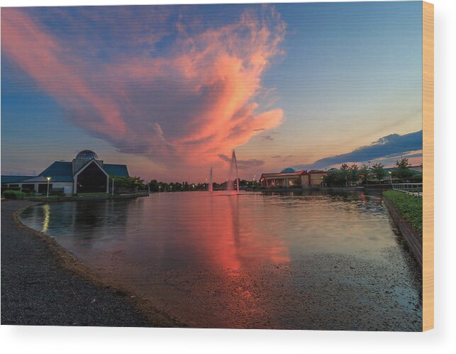 Sunset Wood Print featuring the photograph Concord Pike Sunset #2 by Aravind Ranganathan