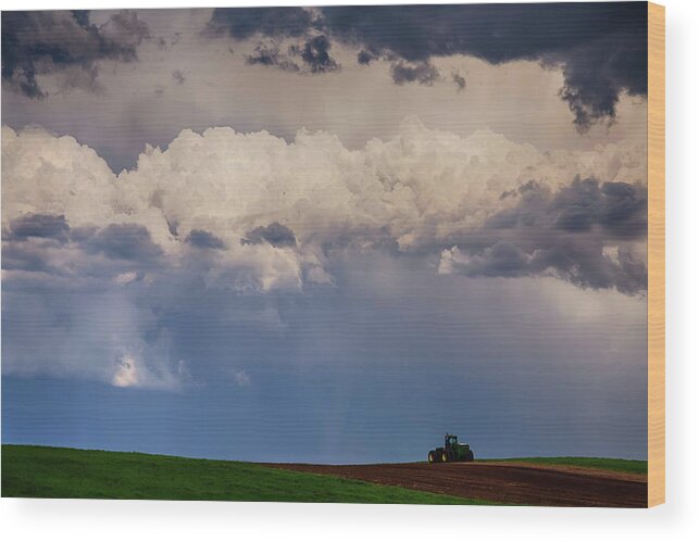 Agriculture Wood Print featuring the photograph Country Spring Storm #2 by James BO Insogna