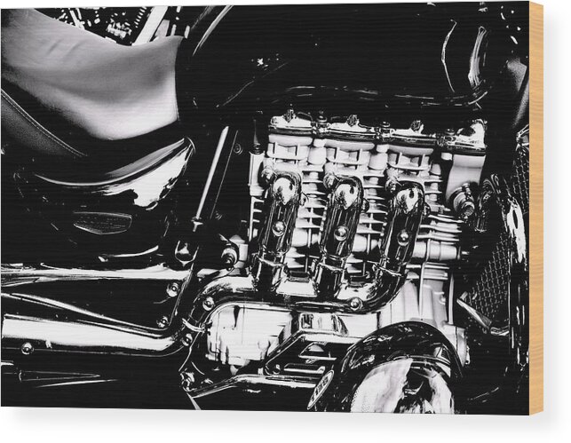 Engine Wood Print featuring the photograph Cycle Abstract #1 by Tammy Hankins