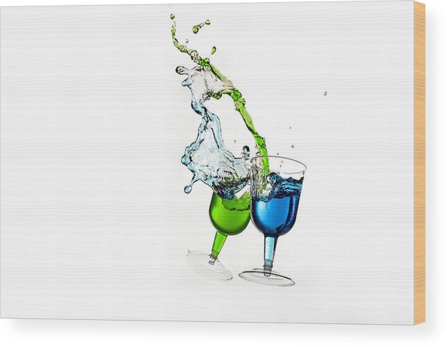Alcohol Wood Print featuring the photograph Dancing Drinks by Peter Lakomy