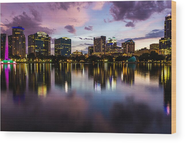 Lake Wood Print featuring the photograph Downtown Orlando #1 by Mike Dunn