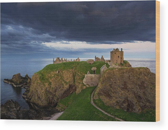 Dunnottar Castle Wood Print featuring the photograph Dunnottar Castle #1 by Arterra Picture Library
