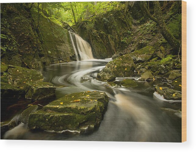Autumn Wood Print featuring the photograph Early Autumn Waterfall #1 by Irwin Barrett