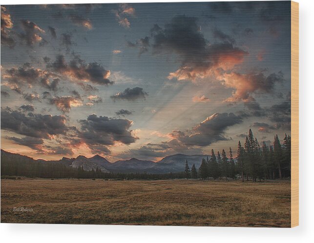 High Sierra Wood Print featuring the photograph Early Light On The High Sierra by Bill Roberts