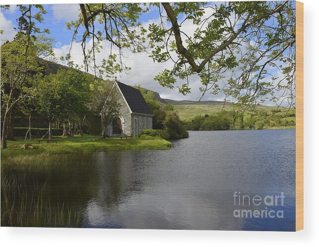 Church Wood Print featuring the photograph Gougane Barra #1 by Joe Cashin