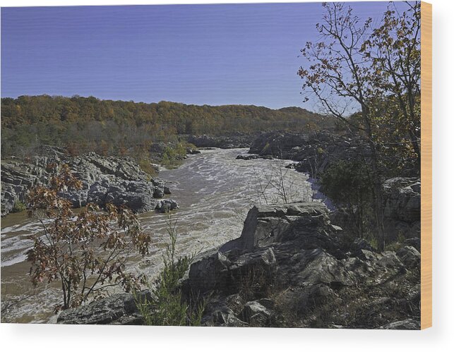 2015 Wood Print featuring the photograph Great Falls Virginia #1 by Jack Nevitt