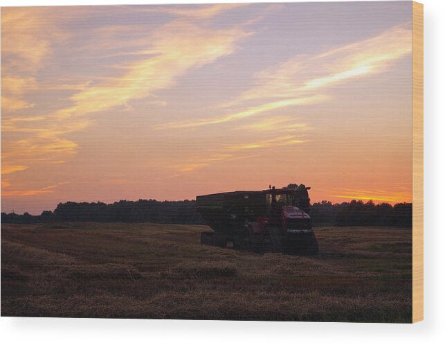 Farm Wood Print featuring the photograph Harvest Time #1 by Beth Collins