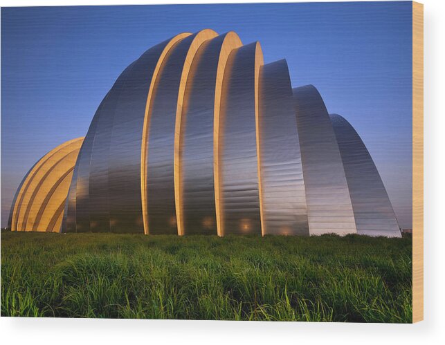 Architecture Wood Print featuring the photograph Kauffman Center #1 by Ryan Heffron