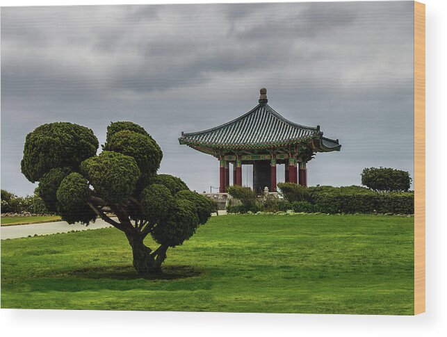 Friendship Wood Print featuring the photograph Korean Bell of Friendship #2 by Ed Clark