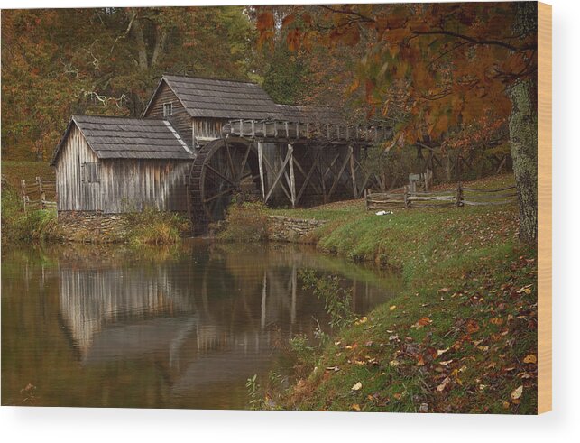 Blue Ridge Parkway Wood Print featuring the photograph Mabry Mill by Jonas Wingfield