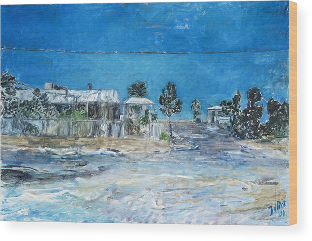Australia Wood Print featuring the painting Marree Village #1 by Joan De Bot