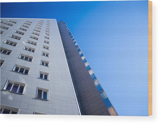 Acute Wood Print featuring the photograph Modern Apartment Block #1 by John Williams