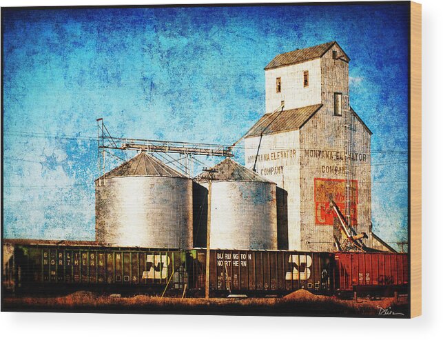 Montana Wood Print featuring the photograph Montana Elevator #1 by Peggy Dietz