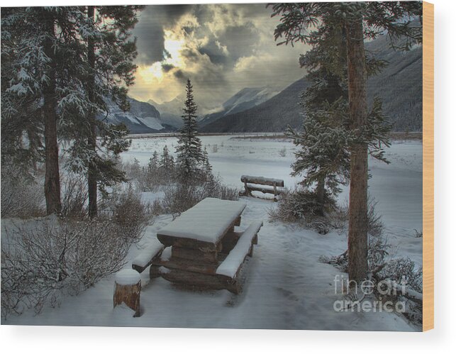 Beauty Creek Wood Print featuring the photograph Peaceful Picnic #1 by Adam Jewell