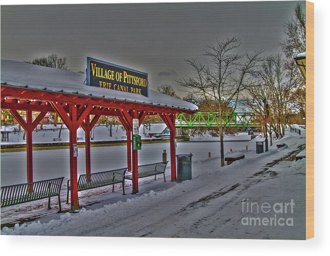 Pittsford Wood Print featuring the photograph Pittsford Canal Park #1 by William Norton