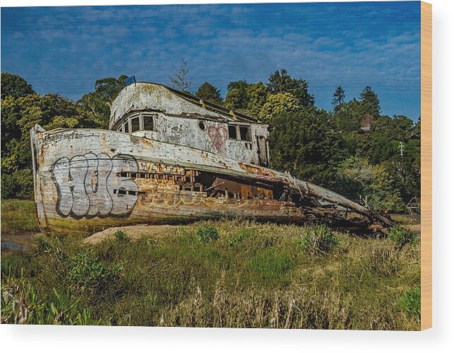 The Pt Reyes Wood Print featuring the photograph Port Side Of The Pt Reyes by Bill Gallagher