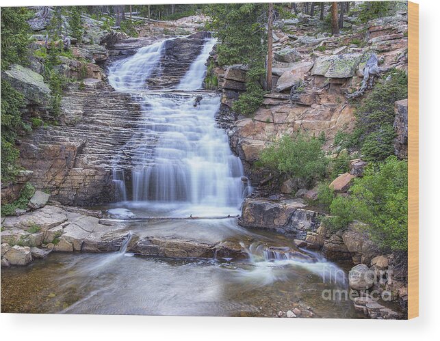 Provo Wood Print featuring the photograph Provo River Falls #2 by Spencer Baugh