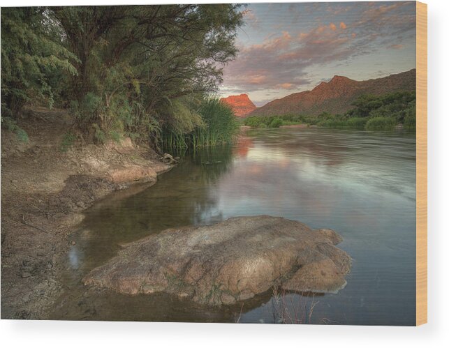 River Wood Print featuring the photograph River Serenity #1 by Sue Cullumber