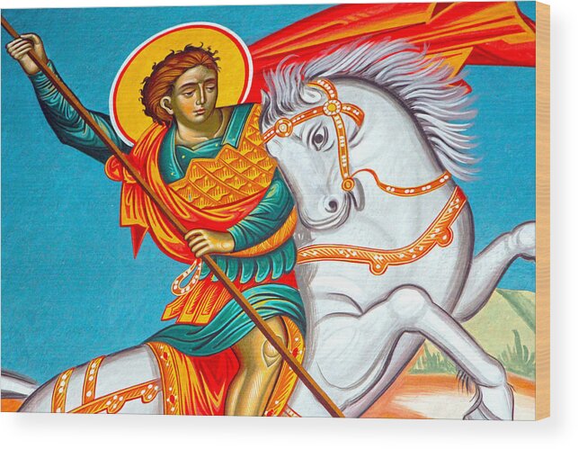 Saint George Wood Print featuring the photograph Saint George #2 by Munir Alawi