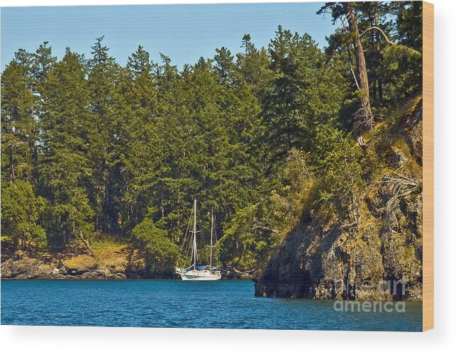  Wood Print featuring the photograph Secluded Anchorage #2 by Chuck Flewelling