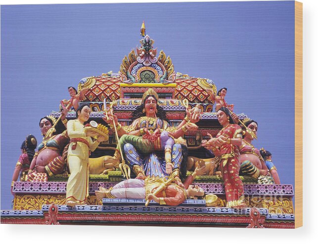 Adorn Wood Print featuring the photograph Sri Krishnan Temple #1 by Gloria and Richard Maschmeyer - Printscapes