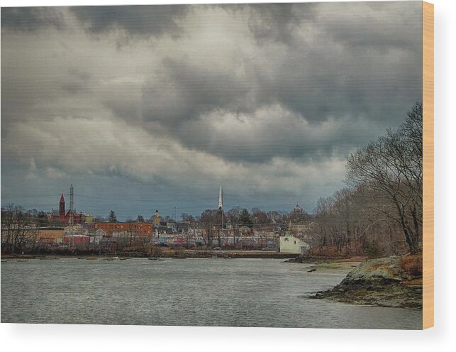 River Wood Print featuring the photograph Storm Clouds over the Bass River #1 by Scott Hufford