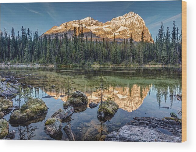 Yoho Wood Print featuring the photograph Sunrise in the Rocky Mountains #1 by Pierre Leclerc Photography
