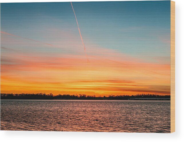 Horizontal Wood Print featuring the photograph Sunset #1 by Doug Long