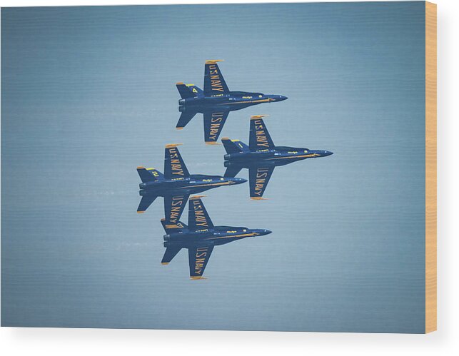 Blue Angels Wood Print featuring the photograph The Blue Angels #3 by Chris McKenna