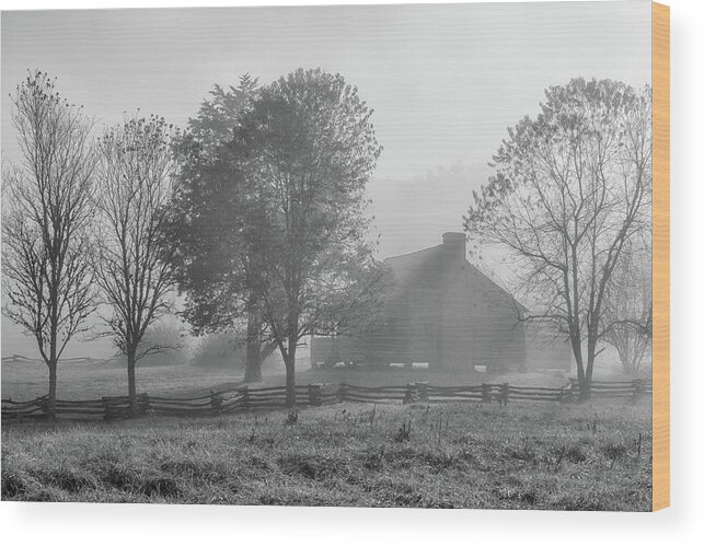 Cades Cove Wood Print featuring the photograph The Dan Lawson Place #1 by Victor Culpepper