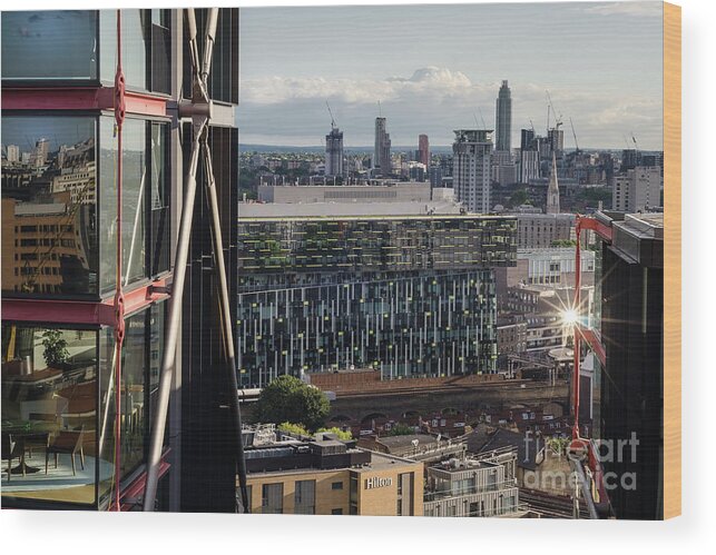 Glass Wood Print featuring the photograph The London Skyline by Perry Rodriguez