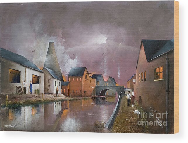 England Wood Print featuring the painting The Wordsley Cone, Stourbridge - England #3 by Ken Wood