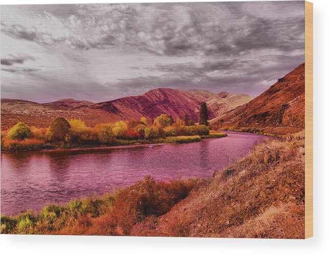 Yakima River Wood Print featuring the photograph The Yakima River #1 by Jeff Swan