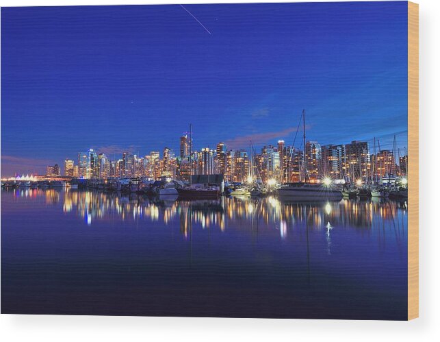 Vancouver Wood Print featuring the photograph Vancouver Skyline #2 by Kathy King
