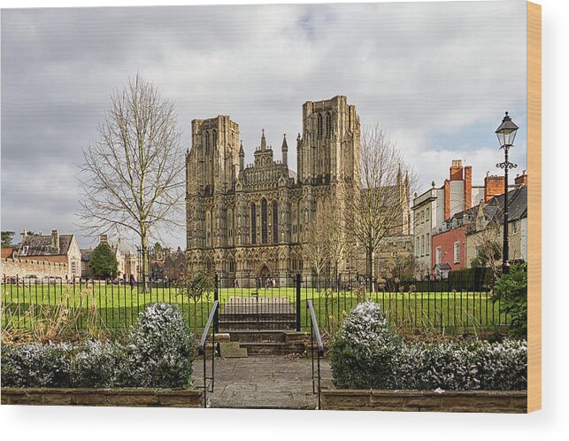 Wells Wood Print featuring the photograph Wells Cathedral #1 by Shirley Mitchell