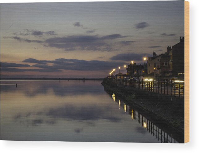 Beautiful Wood Print featuring the photograph West Kirby Promenade Sunset by Spikey Mouse Photography