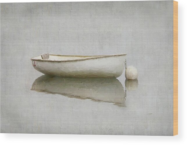 Boat Wood Print featuring the photograph White Boat #2 by Karen Lynch