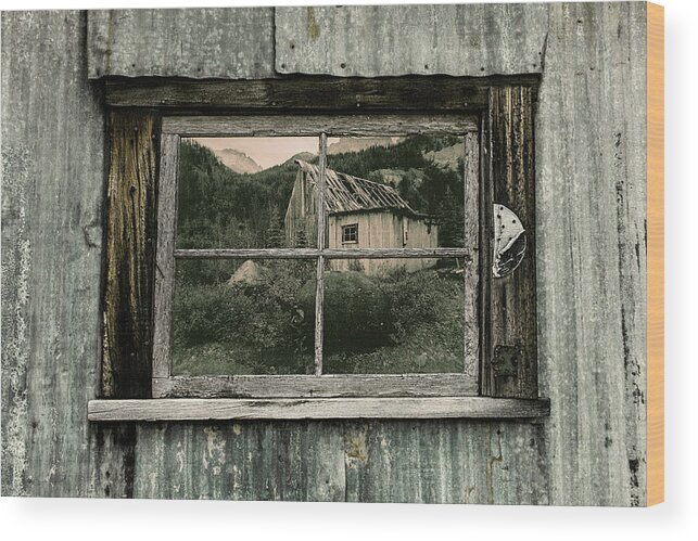 Alaska Wood Print featuring the photograph Window of the Past 2017 #1 by Fred Denner